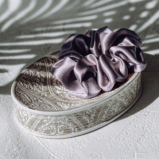 Lilac Ice Cream Original Silk Scrunchie - Makeup & Mane