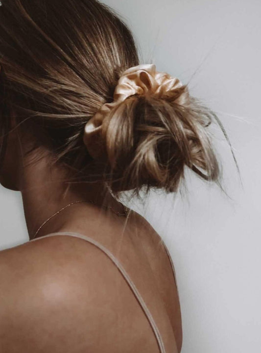 Truffle 100% Mulberry Silk Scrunchie - Makeup and Mane