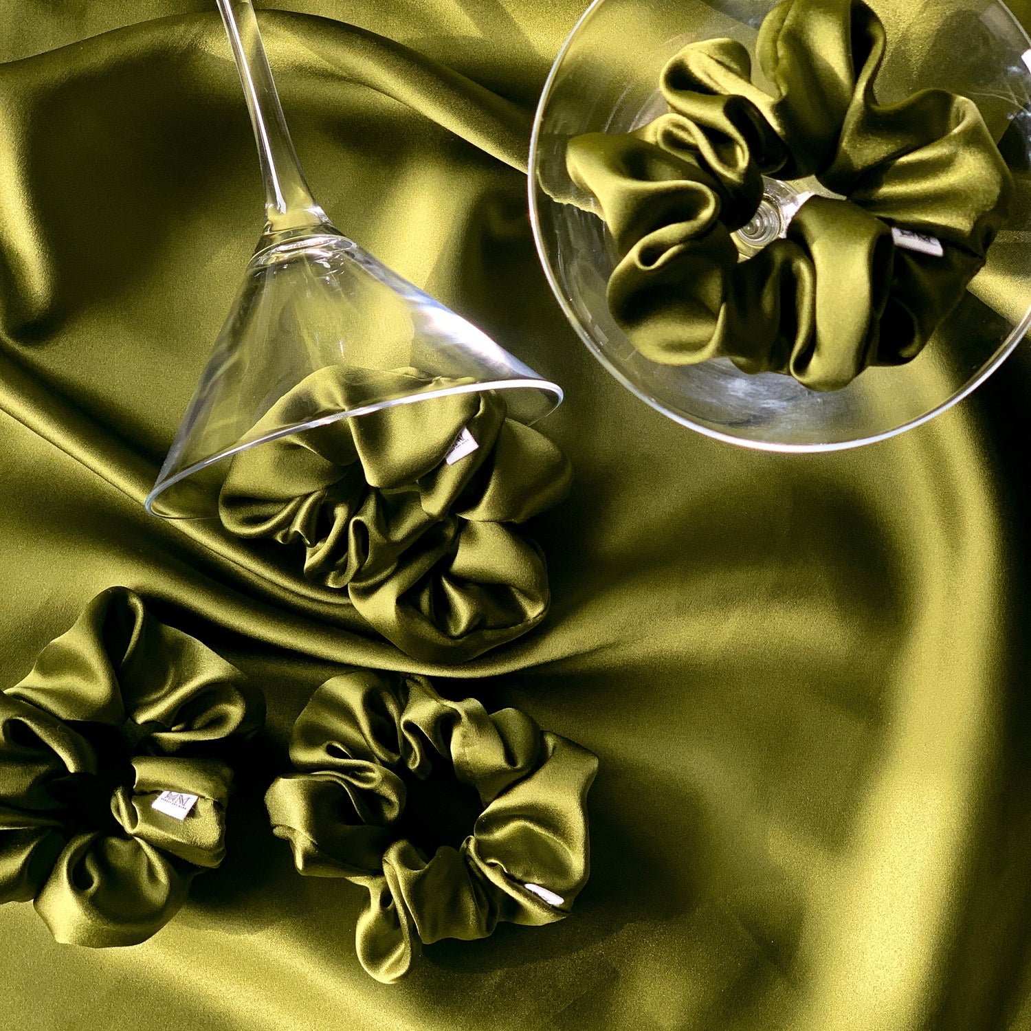 Olive Original Silk Scrunchie - Makeup & Mane